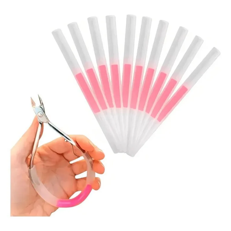 Kit 10 Tubos Mola De Silicone Para Alicate De Cutículas Cor