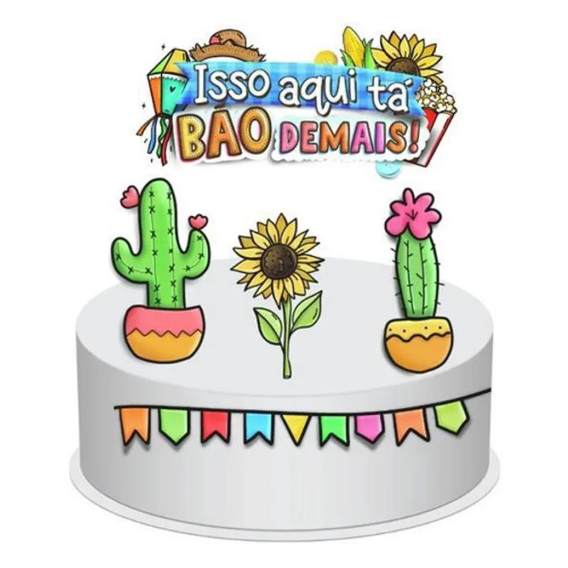Topo De Bolo Festa Junina Arraia Aniversario Infantil Festas