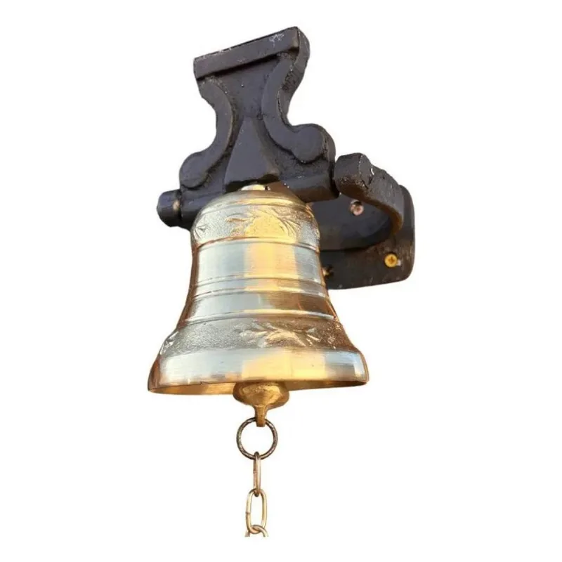 2x Sino De Bronze Com Suporte Para Parede Nº0 (aprox. 1 Kg)