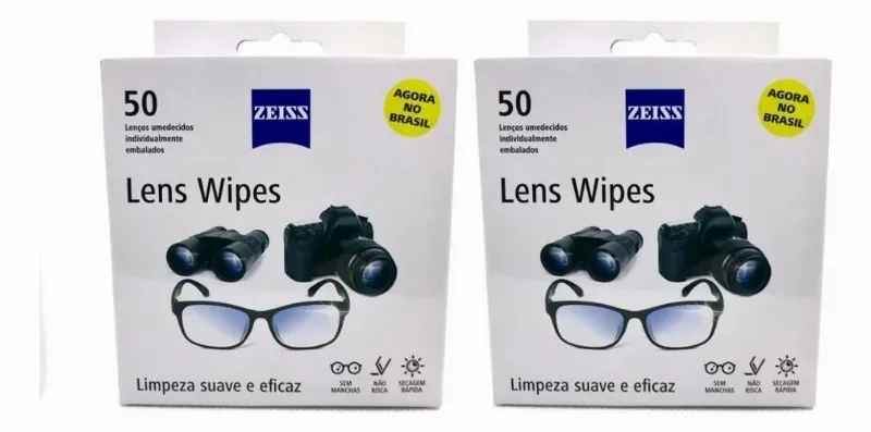 10x Zeiss Lens Wipes X100 Lenços Umedecido Limpa Lentes Ócu