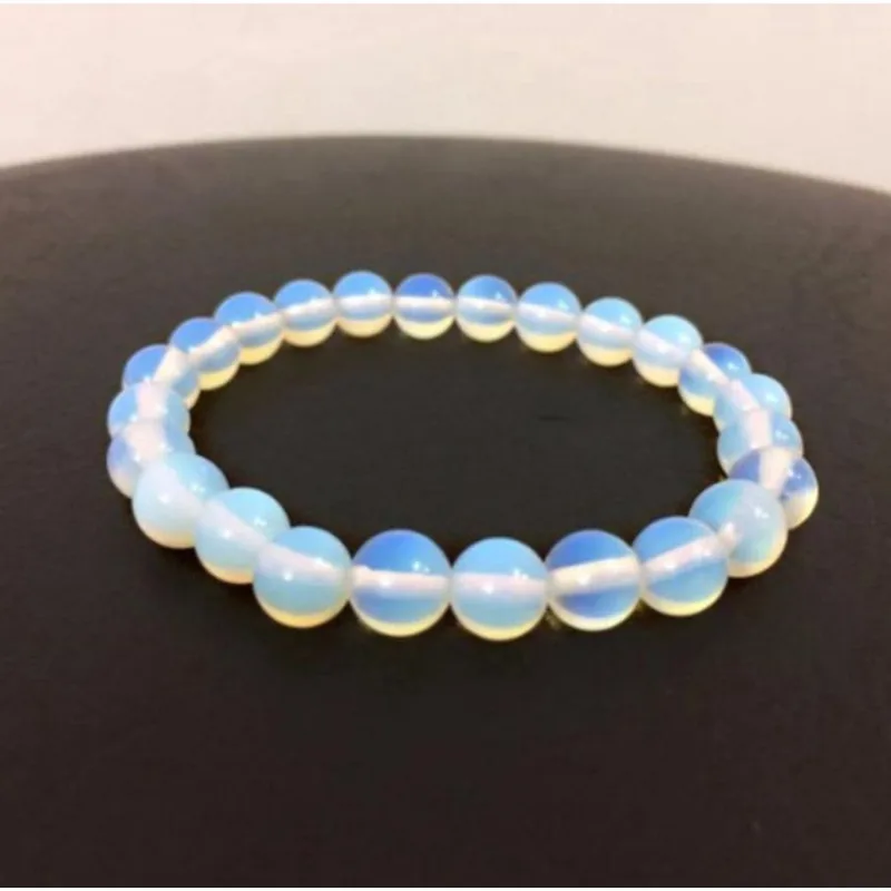 Pulseira De Bolinha Pedra Da Lua 8Mm