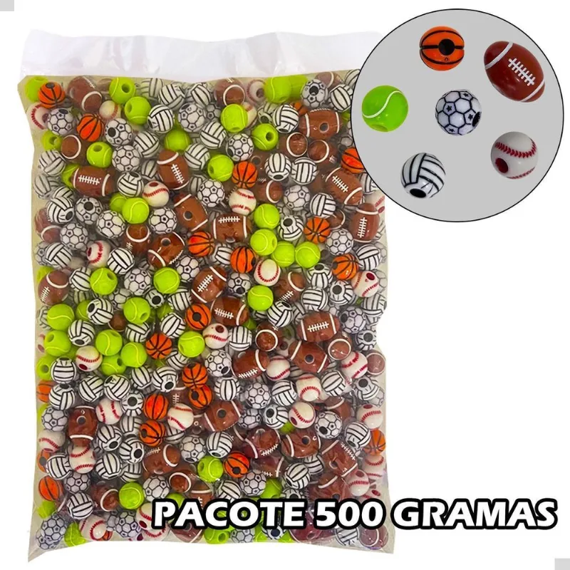 Miçanga Bola Esporte Futebol Basquete Volei Tenis 500gr Pct