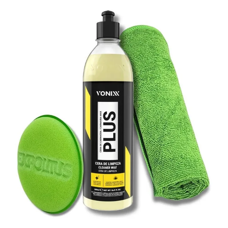 3x Cera Automotiva Carnauba Plus Vonixx 500ml