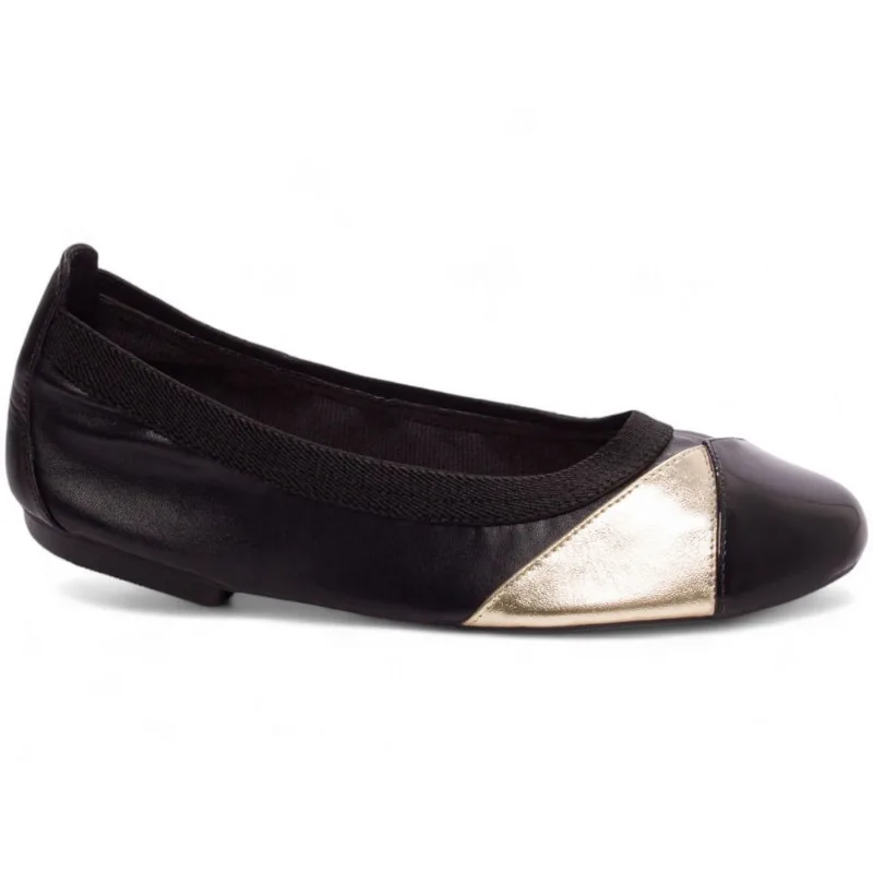 Sapatilha Feminina Maria Mole Bag Shoes Preto Ouro Light