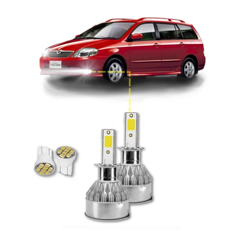 Kit Ultra Led Toyota Fielder 2004/2008 20000 Lúmens 6500K