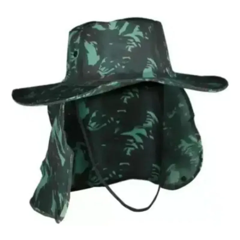 Chapéu Pescador Camping Australiano Proteção Nuca Pescoço Uv