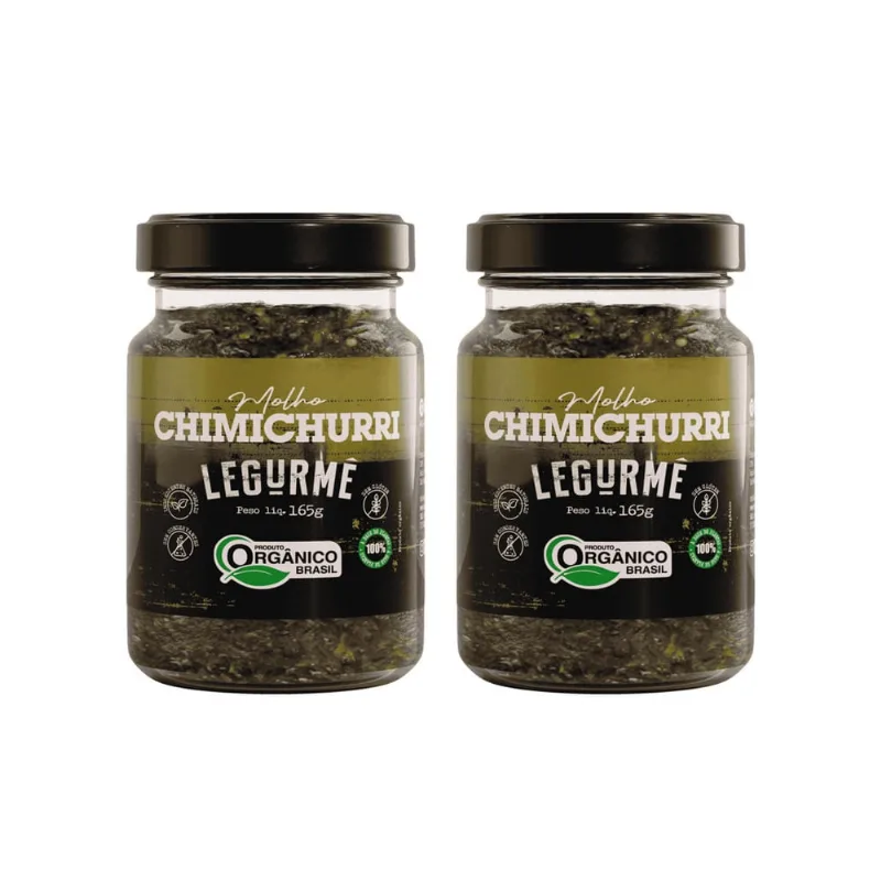 Kit 2 Molhos Orgânicos Sabor Chimichurri 165G - Legurmê
