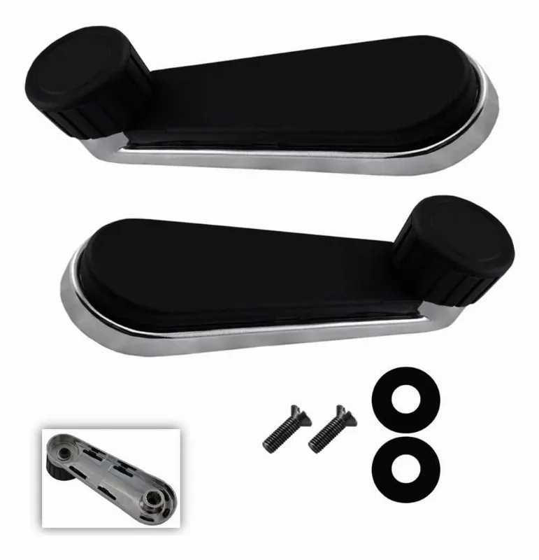 Par Manivela Vidro Parati Bola G2 2004 Metal Cromada