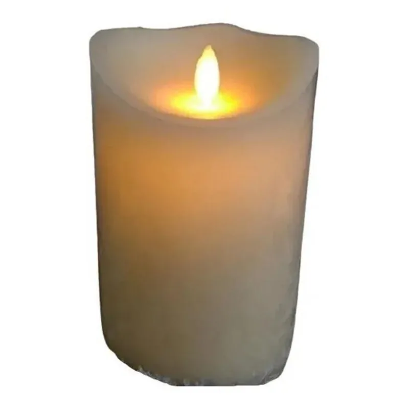 Velas De Led Gigante Parafina Chama Viva - Altura 15 Cm