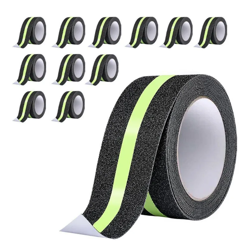 Fita Antiderrapante SUNOSA1 Com Faixa Refletiva Previne Quedas Preto Leva Pro Pet 5cm Kit 11