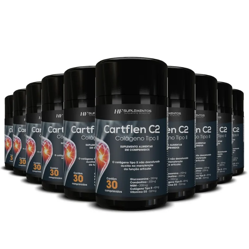 10x Cartflen C2 Colageno Tipo Ii 30comp Hf Suplementos
