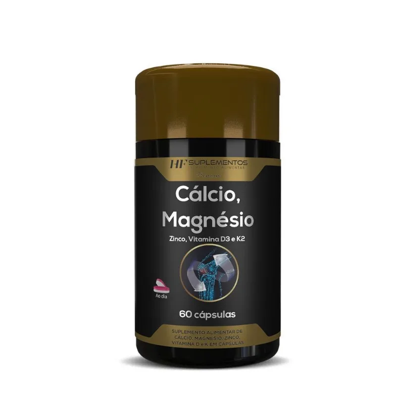 Calcio Magnesio Zinco Vit D3 K2 60caps Hf Suplementos