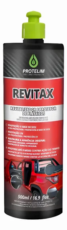 Revitax Protelim 500ml Revitalizador Protetor De Plasticos