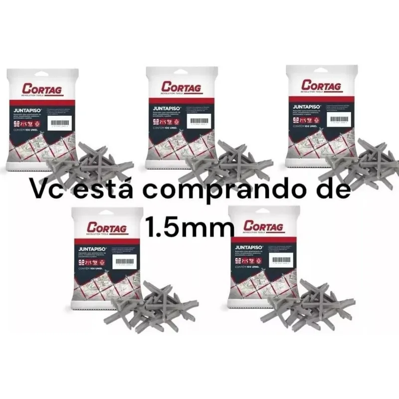 10x Espaçador Juntapiso Porcelanato Cruzeta 1.000 Peças Cor