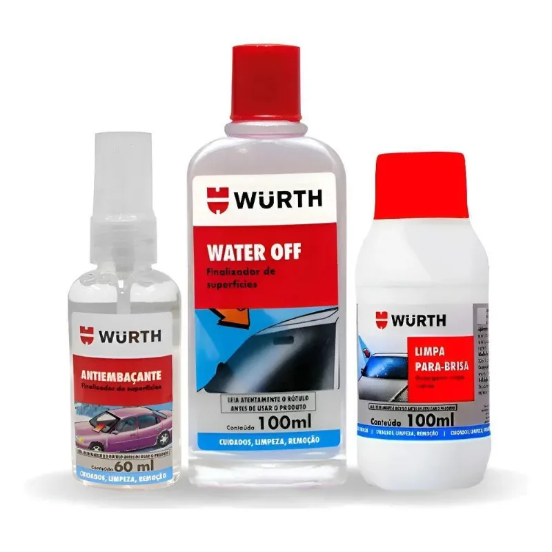 Water Off Cristalizador + Anti Embaçante + Limpa Para Brisa