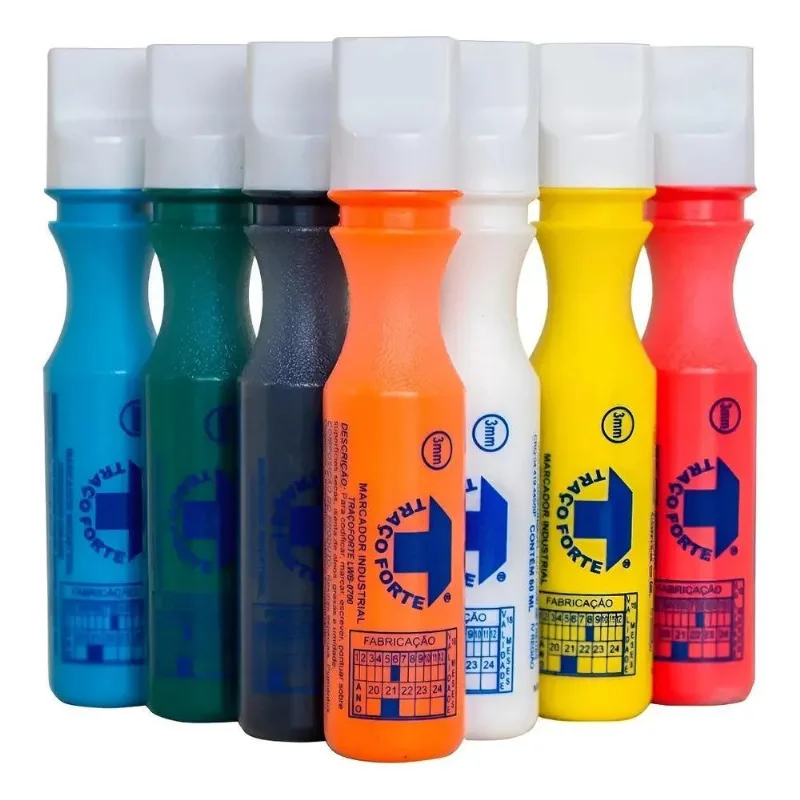 Marcador Industrial 60ml 3mm Traço Forte Baden Eco Cx Amare