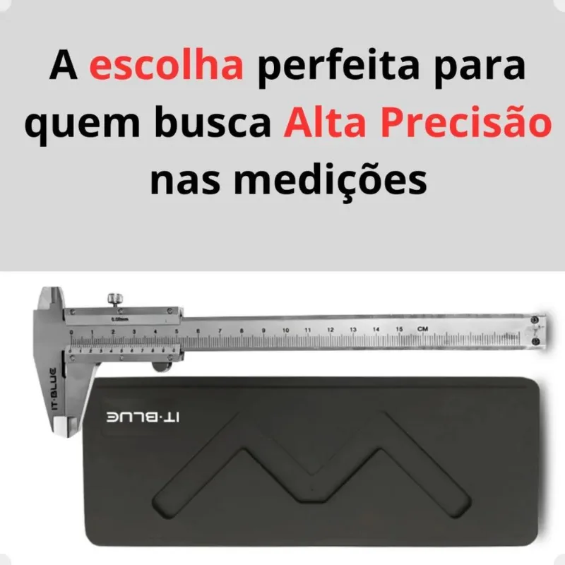5x Paquimetro Manual Universal Analogico 150mm Aço Inox Esto