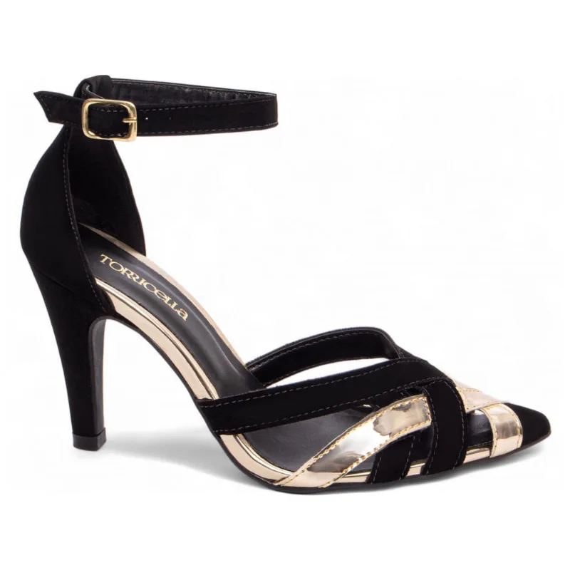 Salto Scarpin Sapato Feminino Alto Bico Fino 9 cm Preto Torricella