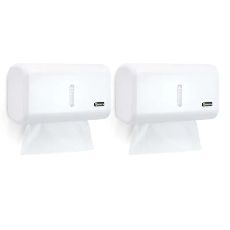 Kit 2 Dispenser Porta Papel Toalha Banheiro Interfolha Urban Compacto Premisse