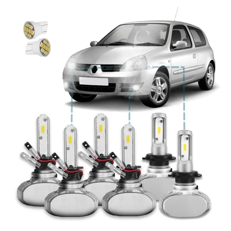 Kit Ultra Led S1 Renault Clio 2004/2012 12000Lm 6500K