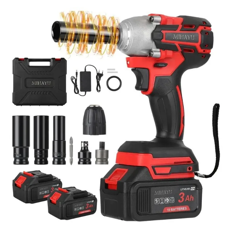 Chave De Impacto A Bateria 1/2 Polegada Bateria Lítio 21v Co