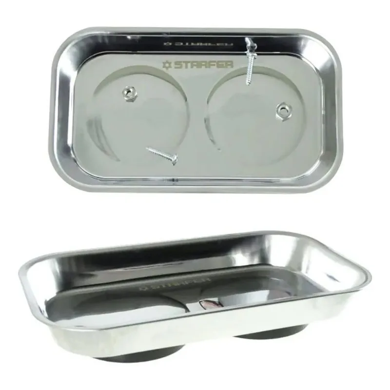 2x Bandeja Magnética Starfer 240x140mm Para Peças Metálicas
