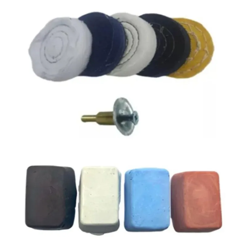 5x Kit Polimento Moto Roda Alumínio Inox Massas 10 Pçs