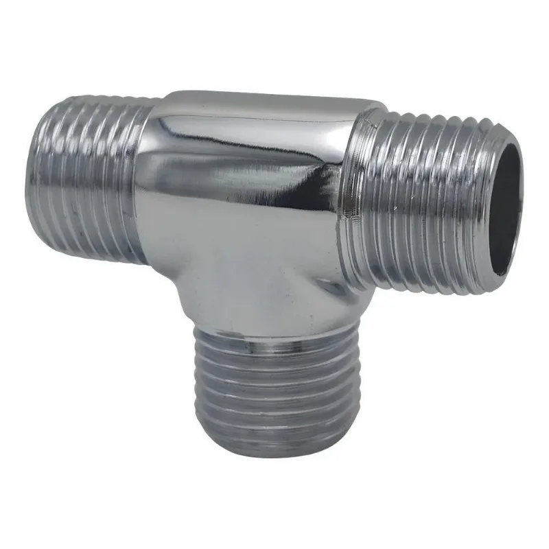 2x Adaptador Em Metal Conector Cano T Para Torneira Monocoma