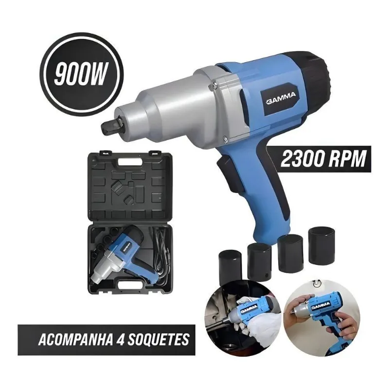 Chave De Impacto 1/2 900W 1300RPM G1961 Gamma