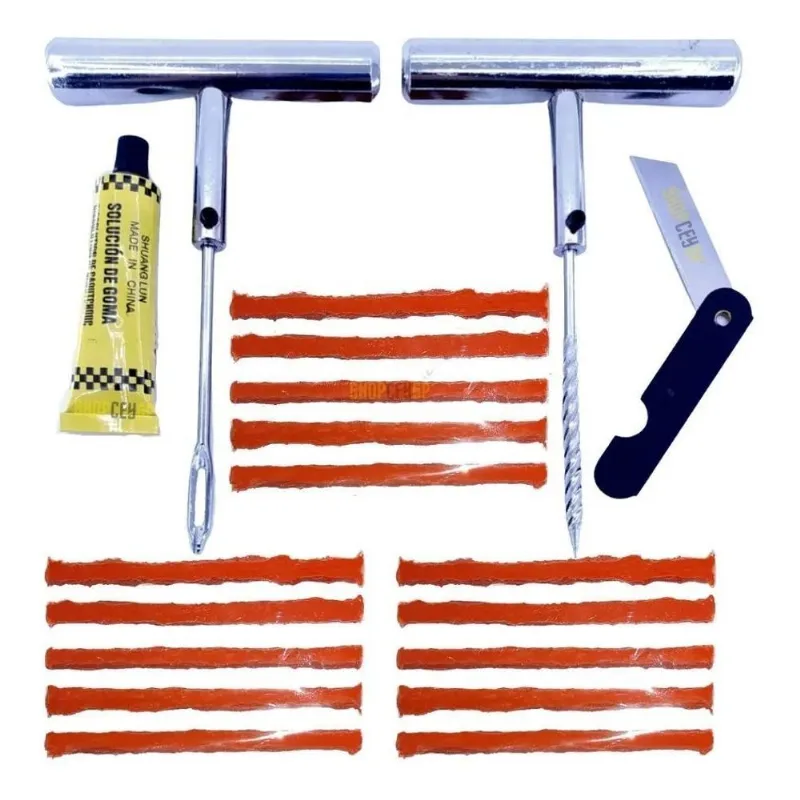 5x Kit Remendo De Moto Reparo Furo Conserto Pneu S/ Camara 1