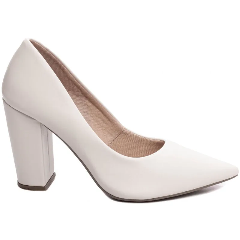 Sapato Scarpin Salto Alto Grosso Bico Fino 9cm Torricella