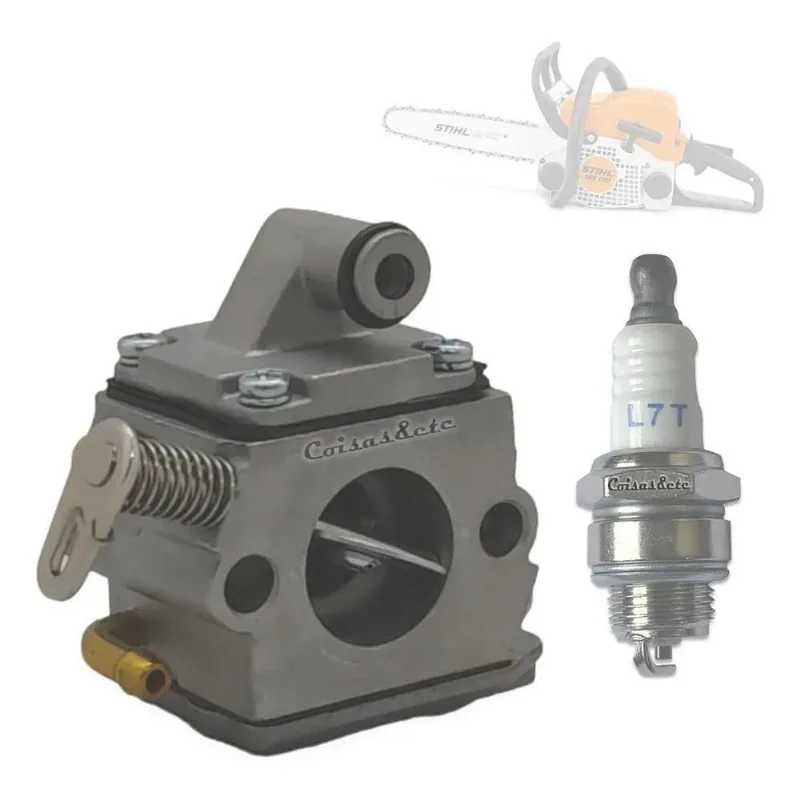 3x Kit Carburador Vela Motosserra Compativel Stihl Ms 170 Ms