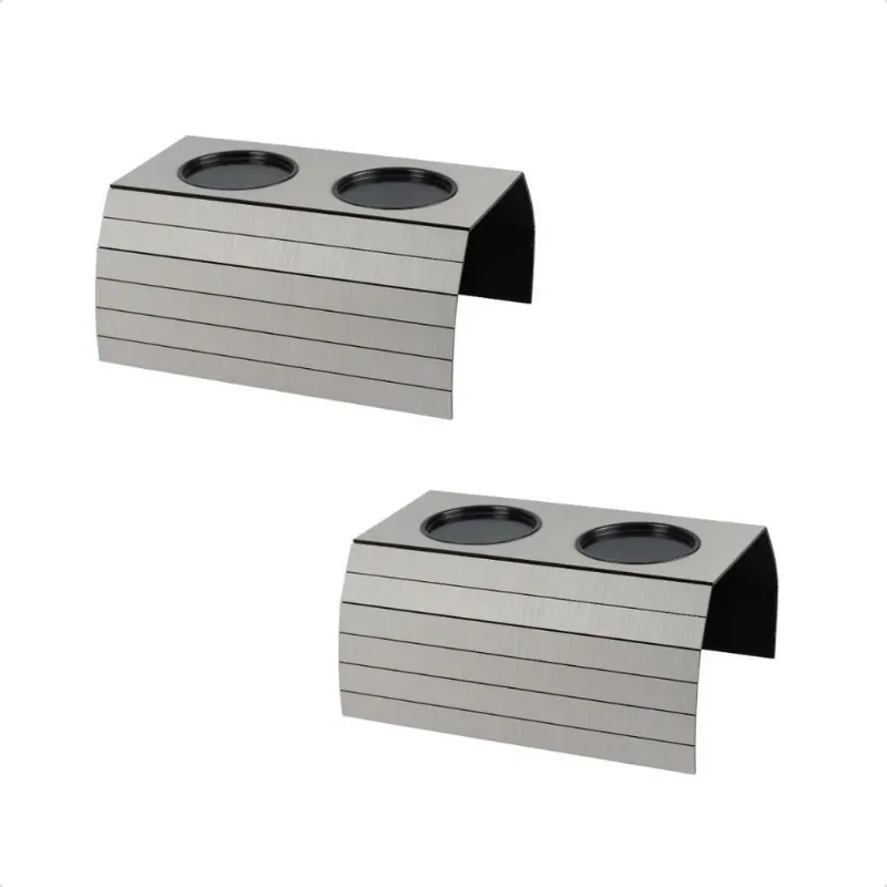 5x Kit 2 Uni Esteira Porta Copos Suporte Braço Sofá Mdf Cinz