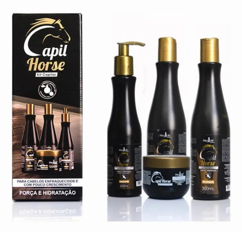 3x Crescimento Crina De Cavalo Capil Horse
