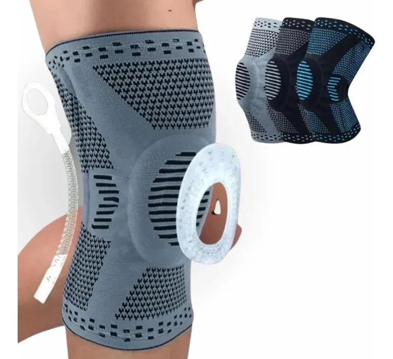 Joelheira De Compressão Silicone Cabo De Aço Esportes Patela
