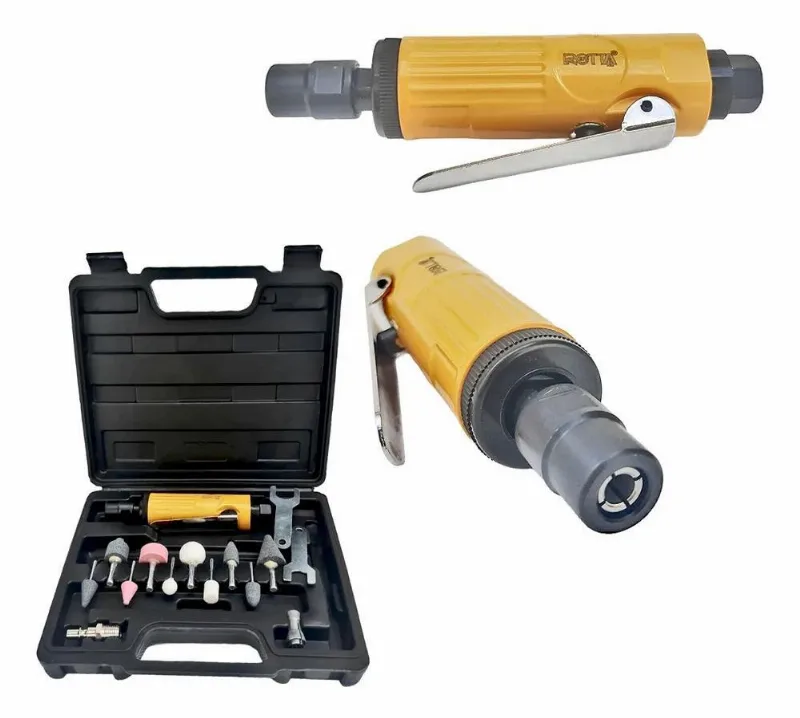 10x Micro Retífica Pneumática Esmeril Profissional Com Male