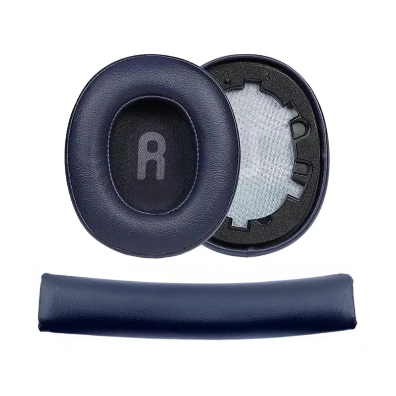 Kit Almofada Orelha Proteção Headband Arco Para Fone - Azul