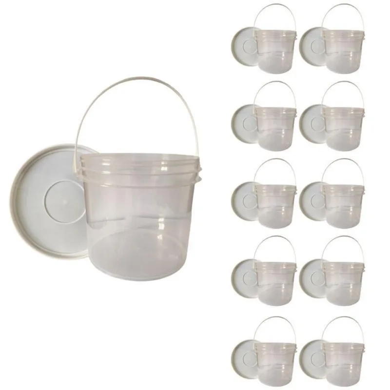 Balde Para Fazer Slime Transparente 2.2L - 10 Pçs