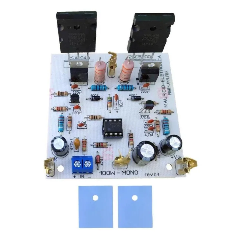 5x Placa Montada Amplificador 100w Rms 4 Ohms 2sc5200/2sa194