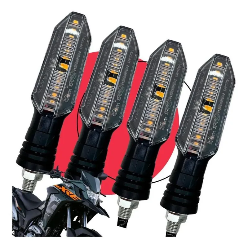 Kit 4 Piscas Seta Twister Titan Fan 125-150 Seta Intermitent