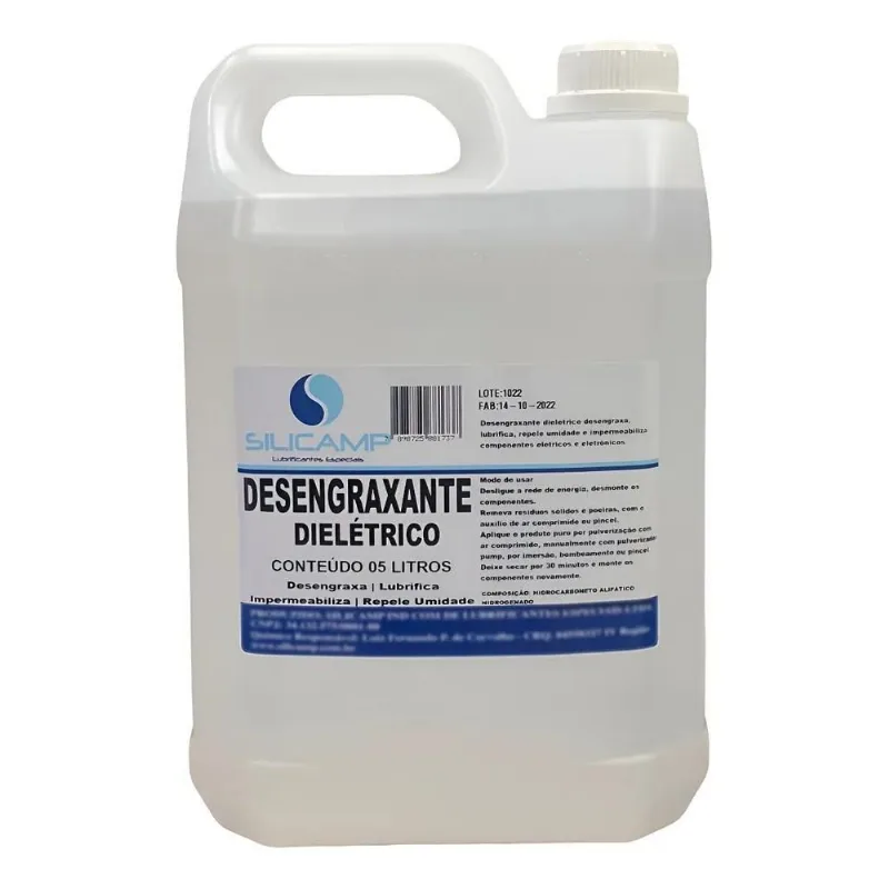 Desengraxante Dielétrico Repele Umidade Sensores Paineis 5l