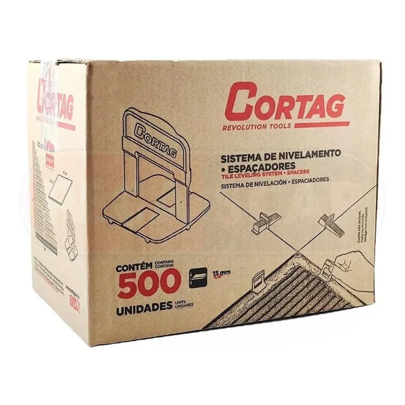 Espaçador Nivelador Tradicional Porcelanato 500 Peças Cortag