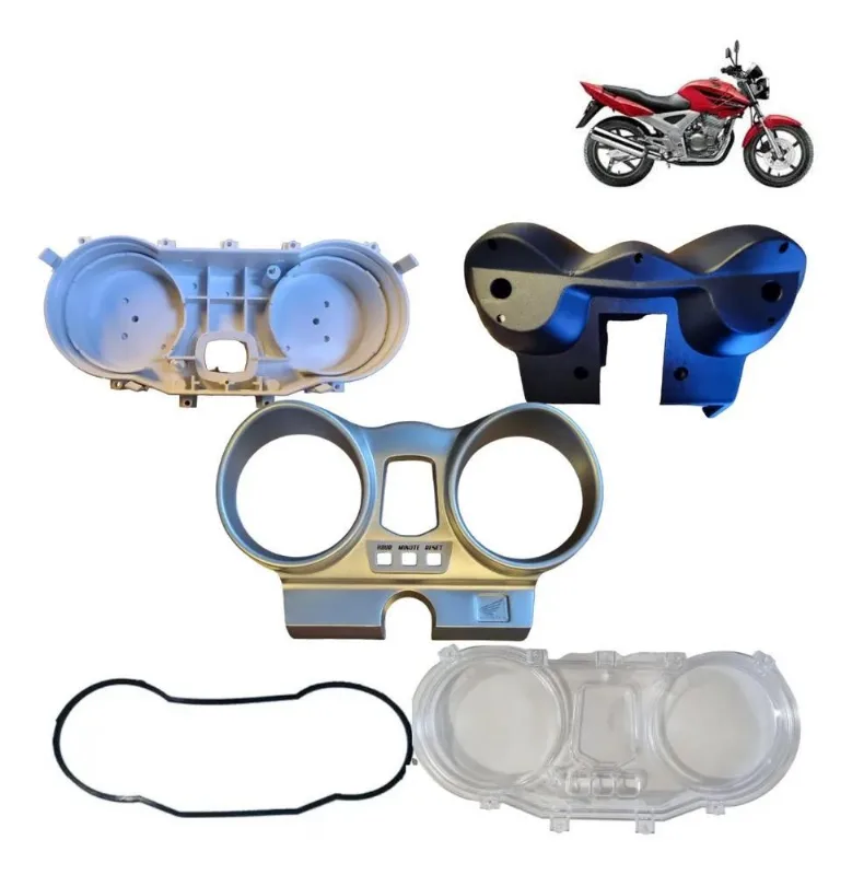 Kit Carcaça Painel Honda Twister Cbx 250 2001 A 2008 Prata