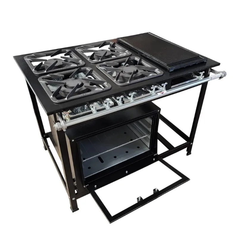 Fogão 4 Bocas Cefaz com Forno e Chapa Linha Gold Baixa Pressão CFZG-127C