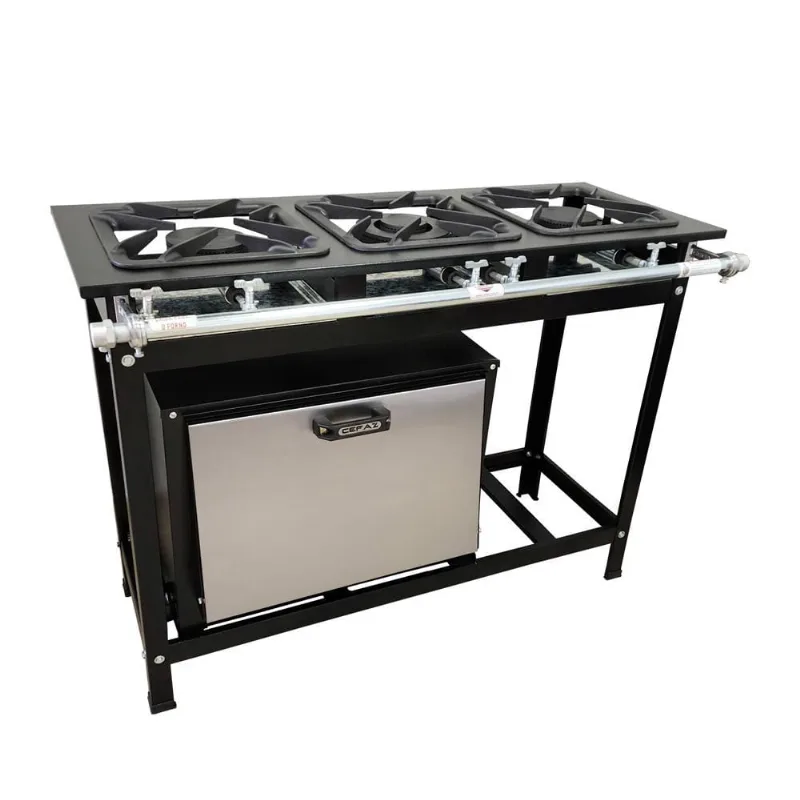 Fogão 3 Bocas Cefaz com Forno Linha Gold Baixa Pressão CFZG-122