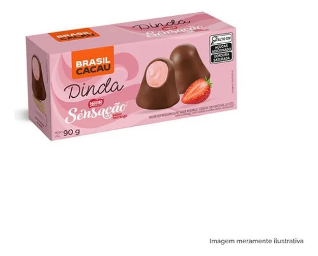 Dinda Sensação Marshmallow Chocolate Morango Brasil Cacau - Não Informado