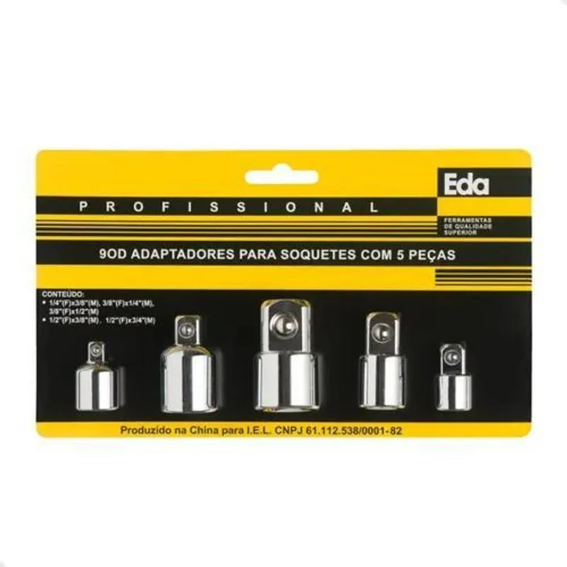 3x Kit Jogo De Adaptadores Para Soquetes Com 5 Peças 9od Eda