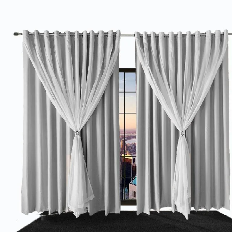 Cortina Blackout P Corta Luz Ilhois Bia 8,70 X 2,60 Branco
