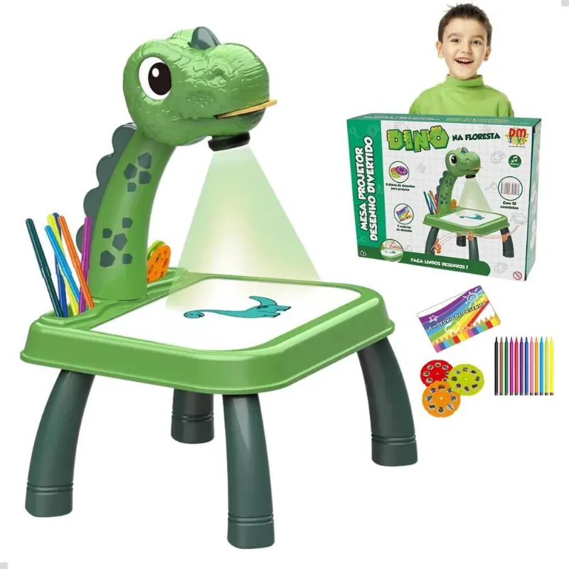 10x Mesa Projetora Desenhos Dm Toys Som 24 Imagens 12 Canet