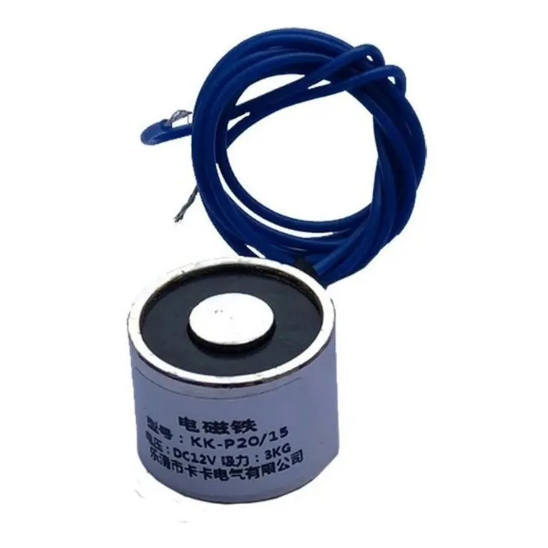 2x Eletroímã P20/15 Solenoide 2,5kg Imã Elétrico 12v Dc